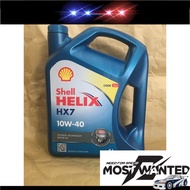 (FREE STICKER MILEAGE) SHELL HELIX HX7 API SN/CF 10W-40 SEMI SYNTHETIC MOTOR ENGINE OIL 4LITRE