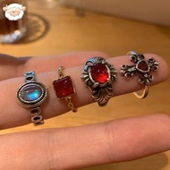 H Middle Aged Vintage Ring Opening Adjustable Ring Devil Eye Ring Ring Niche High-end H