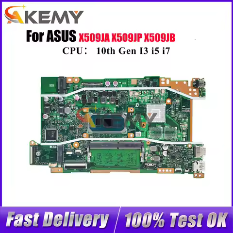 X509JA Laptop Motherboard For ASUS F509J X509JP P1510CJA X409J X509JB A509J Mainboard 10th Gen I3 i5