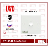 LWD 1 GANG 1 WAY  / 1 GANG 2 WAY / FLUSH SWITCH / SWITCH SOCKET / WALL SWITCH