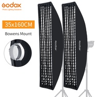 Godox 2Pcs 35x160cm 14inch*63inch Strip Honeycomb Grid Softbox with Bowens Mount for Photography Stu