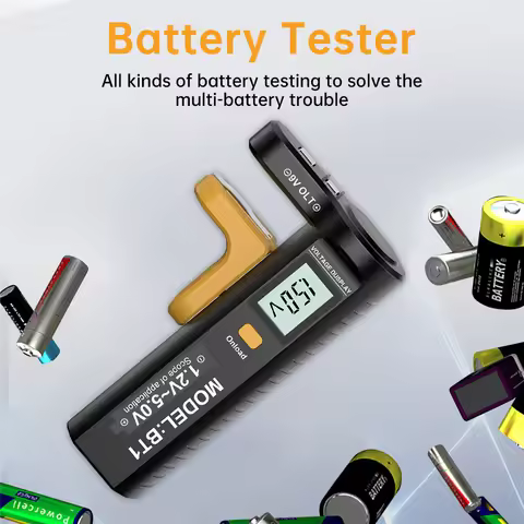 BT-1 Digital Battery Tester LCD Display 9V/1.5V/AA/AAA Battery Capacity Tester Button Cell Volt Chec