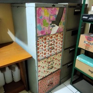 Lemari Filling Cabinet besi 4 laci kabinet peyimpanan file dokumen arsip bekas