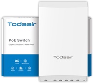 TODAAIR Outdoor Poe Gigabit Switch｜Poe Extender｜Poe Repeater｜Network Hub｜Ethernet Splitter｜Plug And 