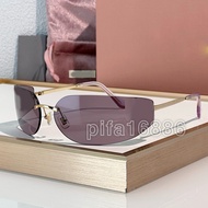 0VIL MIU * MM Designer Sunglasses Frameless Exaggerated Curved Lens Sunglasses 54YS