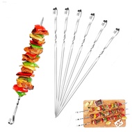 10PCS BBQ SKEWER Reusable Barbecue Skewer Stainless Steel Grilling Kebab Stick Grill Stick BBQ Tools