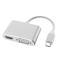 Tomo Aumotop Type C to HD Multimedia Interface VGA Adapter 4K 30Hz Plug and Play Converter for Offic