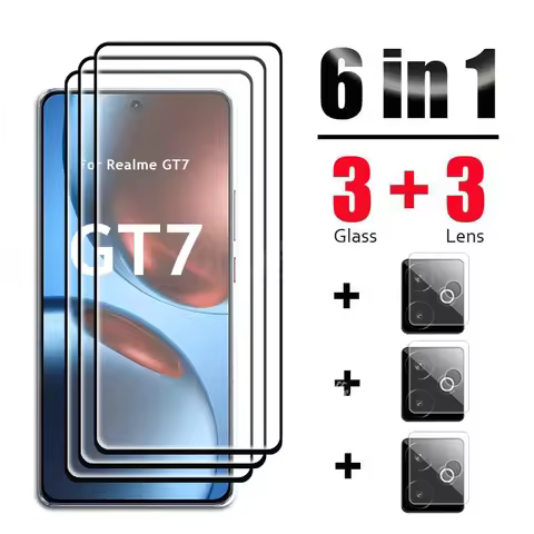 6 In 1 For Realme GT 7 Glass Tempered Glass Realme GT7 Glass Screen Protector Camera Film Realme GT 