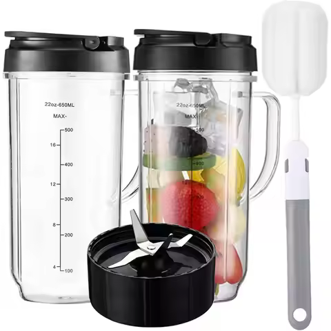 【TODAY ONLY】For Magic Bullet Blender Cups And Blade, 22Oz Cup With Flip Top To-Go Lid,Cross Blade,Fo