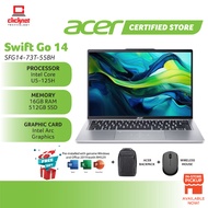 ACER SWIFT GO 14 SFG14-73T-55BH LAPTOP ( CU5-125H, 16GB RAM , 512GB SSD, Intel Arc,14" WUXGA TOUCH, SILVER- W11, HS )