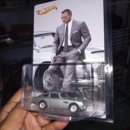 HW Custom Card Daniel Craig As James Bond 007 Mi6 Agent Aston Martin DB5 Silver Rubber Tires Free Pr