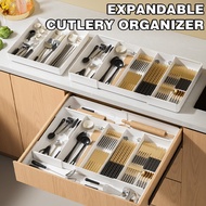 Drawer Cutlery Organizer Adjustable Spoon and Fork Organizer Expandable Drawer Divider Organizer