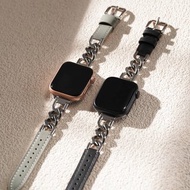 Apple watch - 真皮拼接單鏈蘋果錶帶 編織
