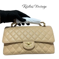 Chanel Caviar CF25奶茶金扣