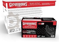 GLOVEWORKS HD Industrial Black Nitrile Diamond Texture Grip, XX-Large, 1000 Disposable Gloves