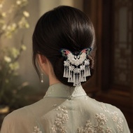 [Dieying Tassel] Miao National Hairpin Miaojiang Ethnic Style Side Bangs Clip Hair Accessories Miao 