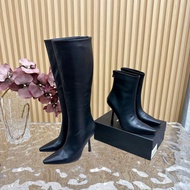 YSL Saint Laurent-SS2024 Autumn Winter New Style Ladies Pointed Stiletto High Heel Ankle Boots Long 