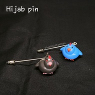 Stardew Valley Junimo/Chicken - Hijab pin - 3D printed and hand painted (1pc)