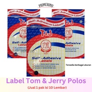Label Tom and Jerry T&J No 99 103 104 107 109 112 121 123 127 Tom&Jerry / Kertas Sticker Stiker Labe