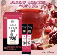 韓國 - 韓國鄭成譚 六年根紅蔘液 10g X 30條