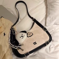 New Product Modern Bag Female Messenger Bread High-End Tote One-Shoulder Track Underarm Bag Puppy Na
