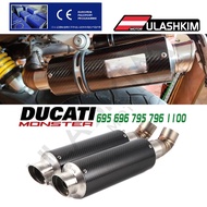 Slip On For DUCATI 696 2008-2014 796 795 Motorcycle Exhaust Muffler Escape Pipe Link Pipe Carbon Fib