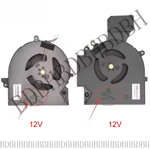 CPU / GPU Cooling Fan OMEN 16-B 16-C M75487-001 M75488-001 (12V version)CPU/GPU Cooling Fan for HP O