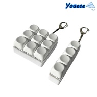 YOUECE Fidget Keychain, Keycap Keys Button Finger Keyboard Cap,  Relief Stress 4/9Keys DIY Keyboard 