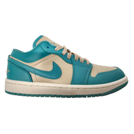 NIKE 耐吉 JORDAN 喬丹 Wmns Air Jordan1 Low Tropical Teal 低筒運動鞋  23.5  奶茶色 + 蒂芬妮綠色