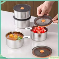 [doverywell]   Silicone Sealing Ring Container Meal Prep Container Stackable Stainless Steel Food St