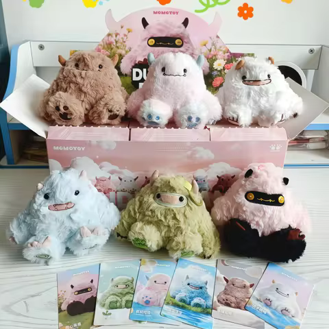 MOMOTOY Blind Box Dundun Family Series Plush Collectible Trendy Toys Bag Pendant Desktop Ornament Fo