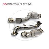 HMD Exhaust Assembly High Flow Performance Downpipe for BMW M3 M4 G80 G82 Competitio G80 G82 S58 Eng