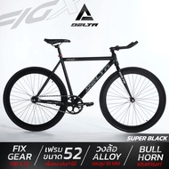 จักรยานฟิกเกียร์ ไซส์ 52 cm. แฮนด์ Bull horns 700c ขอบล้ออลูมิเนียม สูง 50 MM. โซ่ Olive Chain เหมาะ