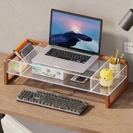 [48H Shipping] Desktop monitor stand, office laptop storage rack, dormitory pen holder, keyboard sto