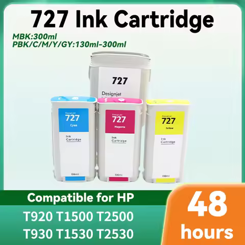 Compatible Ink Cartridge For HP DesignJet T920 T930 T1500 T1530 T2500 T2530 For HP 727 C1Q12A B3P23A