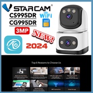 Vstarcam CS995DR WIFI/CG995DR SIM 4G(เลนส์คู่) ใหม่2024 กล้องวงจรปิดไร้สาย ความละเอียด 3MP(1296P) in