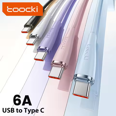 Toocki 100W Flash Charge USB to USB C Cable 6A Type C Fast Charging for Samsung Huawei Mate 1/2/3/5P
