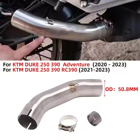 Motorcycle Exhaust Mid Link Pipe Connect 51Mm Muffler For RC390 KTM250 KTM390 KTM DUKE 250 390 Adven