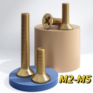 [XNY] Brass Small Screw M2M2.5M3M4M5 Phillips Countersunk Head Screw Flat Head Copper Screw Accessor