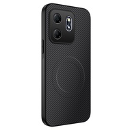 For OPPO Reno 15 15F 5G Casing OPPO Find X9 A6X realme 14x Casing Magnetic Shockproof Carbon Fibre C