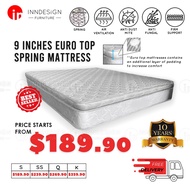 [LOCAL SELLER] 9" EURO TOP SPRING MATTRESS (FREE DELIVERY)