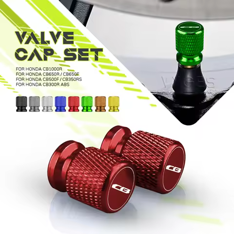 For Honda CB1000R CB650R CB650F CB500F CB350RS CB300R Motorcycle 2PCS Tire Valve Caps Wheel Tyre Cov