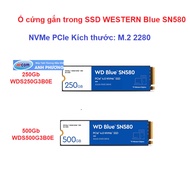 Western Digital Blue SSD SN580 WDS500G3B0E 500Gb (NVMe PCIe/ Gen4x4 M2.2280/ 4000MB/s/ 3600MB/s)
