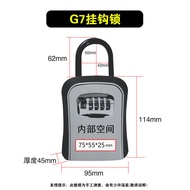 Installation-Free Wall-Mounted Key Box Storage Box Outdoor B & B Code Key Box Metal Code Padlock Key