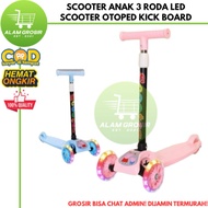 [AG] 3-Wheel LED Scooter 3-Wheel LED KickBoard Children's Scooter/ Gravity LED Folding Scooter/ with