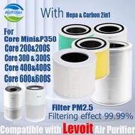 Original and Authentic Replacement Compatible with levoit Core200S/core300s/core p350/core mini/core 400s/core 600s Filter Air Purifier Accessories True Original HEPA&amp;Active Carbon