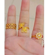 999 Gold Plated Rait Gold Motif Ring