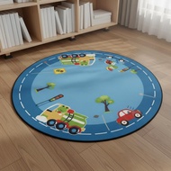 Kindergarten Play Mat Early Learning Round Children's Rug Printed Play Mat Easy to Clean Educational