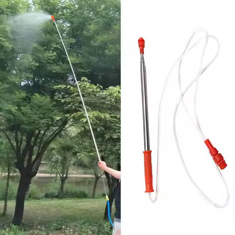 Retractable 2.3/3.3m Hand Pressure Sprayer Spraying Rod for Pesticide Spray Tree Outdoor Garden Can 