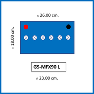 Gs Car Battery Model Mfx90L / R ,Mf 80Ah. Ready to Use, No Need to Add Water / for Sedans, Pickups, 